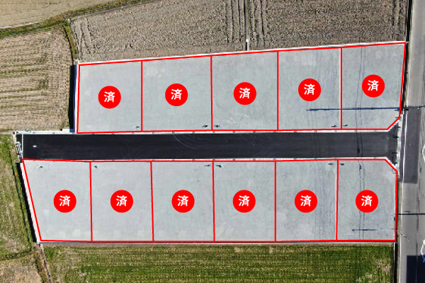 金谷分譲地（城下小学校区）【完売しました】区画図