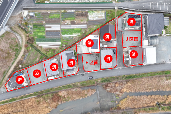 門前分譲地（山崎小学校区）区画図